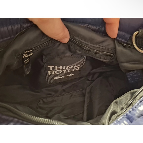 Think Royln Stylish Navy Blue Quilted Handbag/Crossbody - Picture 3 of 11